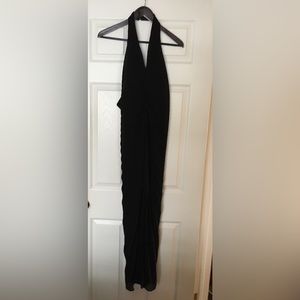 Joseph Ribkoff floor length black halter dress size 8.